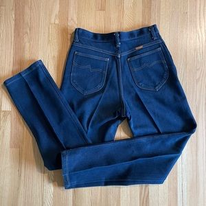 Vintage Wrangler High Rise Straight Leg 80s Medium Wash Like New Deadstock Jeans